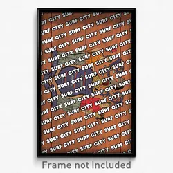 Surf City New Jersey Poster (NJ City Souvenir 11x17 Town Print)