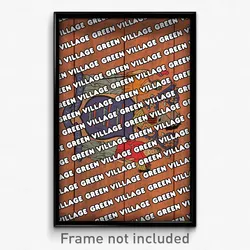 Green Village New Jersey Poster (NJ City Souvenir 11x17 Town Print)