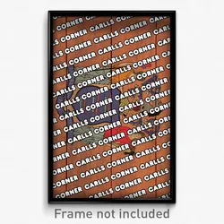 Carlls Corner New Jersey Poster (NJ City Souvenir 11x17 Town Print)