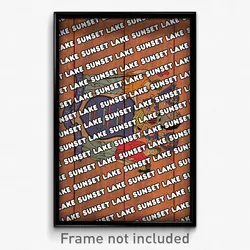 Sunset Lake New Jersey Poster (NJ City Souvenir 11x17 Town Print)