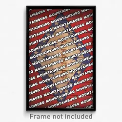 Mountainburg Arkansas Poster (AR City Souvenir 11x17 Town Print)