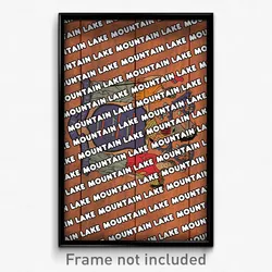 Mountain Lake New Jersey Poster (NJ City Souvenir 11x17 Town Print)
