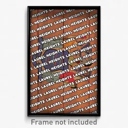 Laurel Heights New Jersey Poster (NJ City Souvenir 11x17 Town Print)