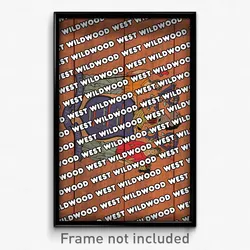 West Wildwood New Jersey Poster (NJ City Souvenir 11x17 Town Print)