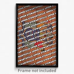 Upper Stewartsville New Jersey Poster (NJ City Souvenir 11x17 Town Print)