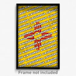 Albuquerque New Mexico Poster (NM City Souvenir 11x17 Town Print)