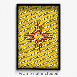 Santa Fe New Mexico Poster (NM City Souvenir 11x17 Town Print)