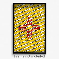 Zuni Pueblo New Mexico Poster (NM City Souvenir 11x17 Town Print)