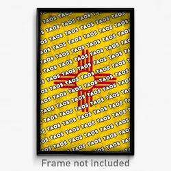 Taos New Mexico Poster (NM City Souvenir 11x17 Town Print)