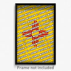 El Cerro Mission New Mexico Poster (NM City Souvenir 11x17 Town Print)