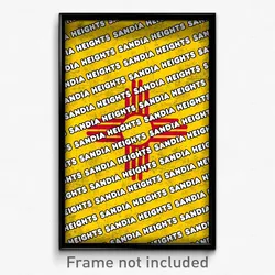 Sandia Heights New Mexico Poster (NM City Souvenir 11x17 Town Print)