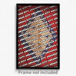 Arkansas City Arkansas Poster (AR City Souvenir 11x17 Town Print)