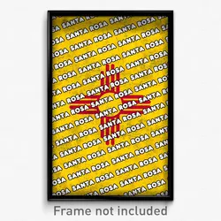 Santa Rosa New Mexico Poster (NM City Souvenir 11x17 Town Print)