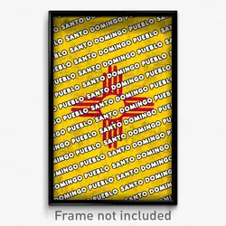 Santo Domingo Pueblo New Mexico Poster (NM City Souvenir 11x17 Town Print)