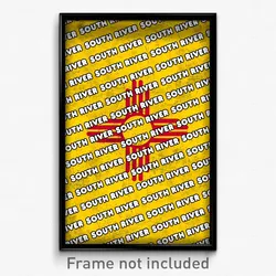 South River New Mexico Poster (NM City Souvenir 11x17 Town Print)