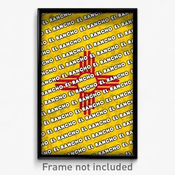 El Rancho New Mexico Poster (NM City Souvenir 11x17 Town Print)