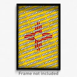 Spencerville New Mexico Poster (NM City Souvenir 11x17 Town Print)