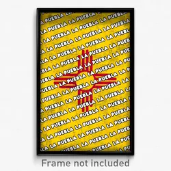 La Puebla New Mexico Poster (NM City Souvenir 11x17 Town Print)