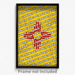 Zia Pueblo New Mexico Poster (NM City Souvenir 11x17 Town Print)
