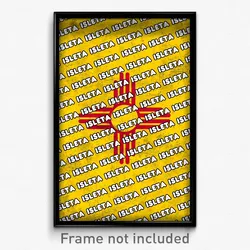 Isleta New Mexico Poster (NM City Souvenir 11x17 Town Print)