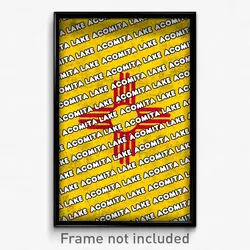 Acomita Lake New Mexico Poster (NM City Souvenir 11x17 Town Print)