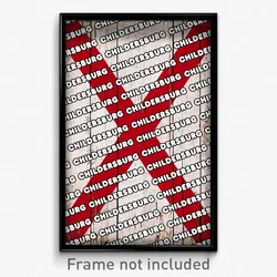 Childersburg Alabama Poster (AL City Souvenir 11x17 Town Print)