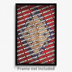 Western Grove Arkansas Poster (AR City Souvenir 11x17 Town Print)