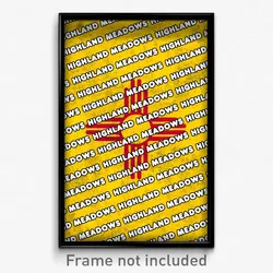 Highland Meadows New Mexico Poster (NM City Souvenir 11x17 Town Print)