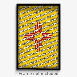 Puerto de Luna New Mexico Poster (NM City Souvenir 11x17 Town Print)