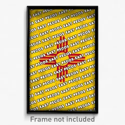 East Pecos New Mexico Poster (NM City Souvenir 11x17 Town Print)