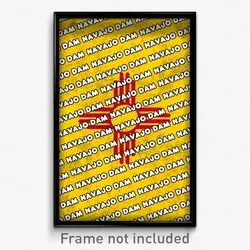 Navajo Dam New Mexico Poster (NM City Souvenir 11x17 Town Print)