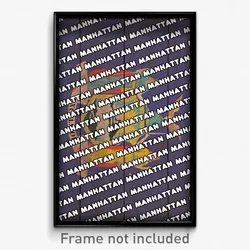 Manhattan New York Poster (NY City Souvenir 11x17 Town Print)