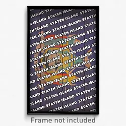 Staten Island New York Poster (NY City Souvenir 11x17 Town Print)