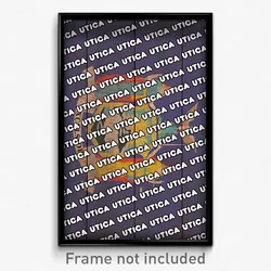 Utica New York Poster (NY City Souvenir 11x17 Town Print)