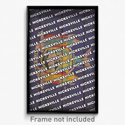 Hicksville New York Poster (NY City Souvenir 11x17 Town Print)