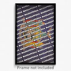 Massapequa New York Poster (NY City Souvenir 11x17 Town Print)