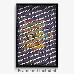 Plattsburgh New York Poster (NY City Souvenir 11x17 Town Print)
