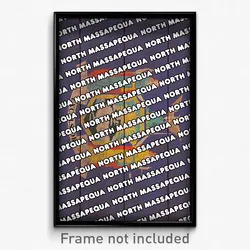 North Massapequa New York Poster (NY City Souvenir 11x17 Town Print)