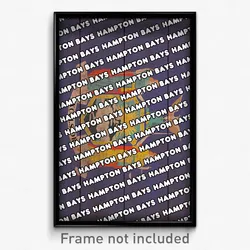 Hampton Bays New York Poster (NY City Souvenir 11x17 Town Print)