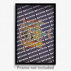 Batavia New York Poster (NY City Souvenir 11x17 Town Print)