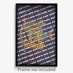 North New Hyde Park New York Poster (NY City Souvenir 11x17 Town Print)