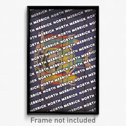 North Merrick New York Poster (NY City Souvenir 11x17 Town Print)