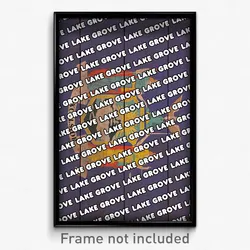 Lake Grove New York Poster (NY City Souvenir 11x17 Town Print)