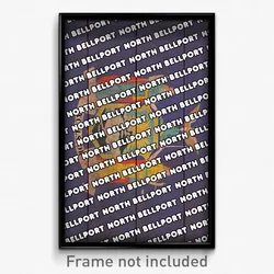 North Bellport New York Poster (NY City Souvenir 11x17 Town Print)