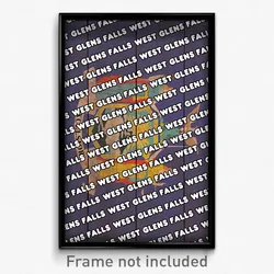 West Glens Falls New York Poster (NY City Souvenir 11x17 Town Print)