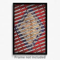 Horseshoe Lake Arkansas Poster (AR City Souvenir 11x17 Town Print)