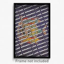 Saranac Lake New York Poster (NY City Souvenir 11x17 Town Print)