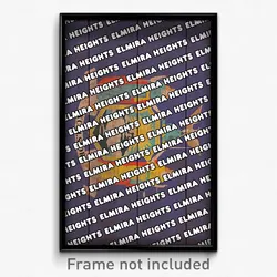Elmira Heights New York Poster (NY City Souvenir 11x17 Town Print)