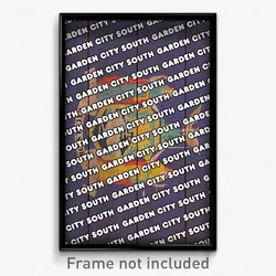 Garden City South New York Poster (NY City Souvenir 11x17 Town Print)
