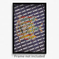 West Sand Lake New York Poster (NY City Souvenir 11x17 Town Print)